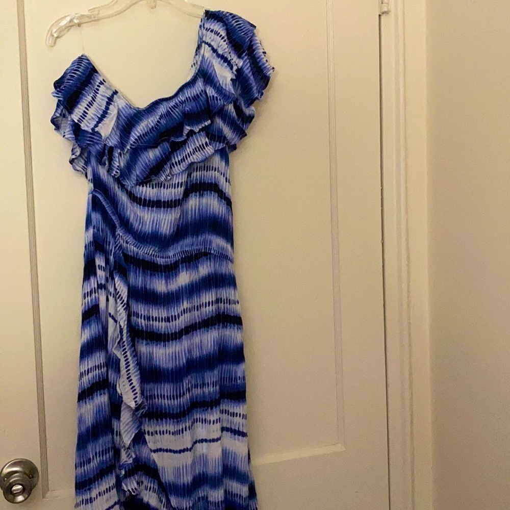just fab one shoulder dress size: M